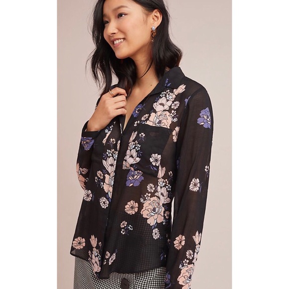 Anthropologie Tops - Anthropologie Cloth & Stone Tavira Rayon Blouse